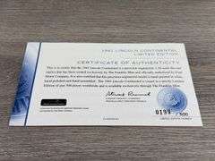 1941 Lincoln Continental Cabriolet Custom, Beige, 1/24, Franklin Mint Precision Models, Certificate Of Authenticity, #199/500, Main Street Products USA Limited Edition Exclusive, Collector Portfolio