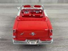 1955 Oldsmobile Super Eighty-Eight Convertible, Burlingame Red/Polar White, 1/24, Danbury Mint, Certificate Of Title