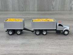3 Grain Trucks & Pups, 1:64, Ertl, Case IH & Tyler Transport-Has Been Repaired
