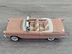 1957 Chevrolet Bel Air Convertible, Canyon Coral, 1/24, Franklin Mint Precision Models, Limited Edition, #1195/1500, No Box