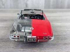 1967 Corvette Sting Ray L88 Convertible Red/1/2 Clear, 1/24, Franklin Mint Precision Models, Certificate Of Authenticity