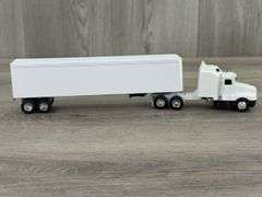 Kenworth T600A White Tractor Trailer, 1/64, Ertl