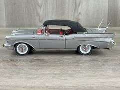 1957 Chevy Bel Air ‘Fuelie’ Convertible, Gray, 1/24, Danbury Mint, Limited Edition, #3631/5000, No Paperwork