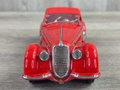 1937 Alfa Romeo 2900B, Red, 1/24, Franklin Mint Precision Models, Certificate Of Authenticity, Collector Portfolio, Outer Shipping Box