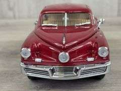 1948 Tucker ‘Tin Goose’ Sedan, Maroon, 1/24, Franklin Mint Precision Models, Collector Portfolio, Certificate Of Authenticity, #522/2500, Limited Edition, Outer Shipping Box