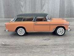 1955 Chevy Nomad Station Wagon, Coral/Grey, 1/24, Danbury Mint, Certificate Of Title