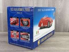 1937 Alfa Romeo 2900B, Red, 1/24, Franklin Mint Precision Models, Certificate Of Authenticity, Collector Portfolio, Outer Shipping Box