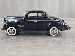 1939 Ford Deluxe Coupe, Black, 1/24, Danbury Mint, Certificate Of Title, Limited Edition, #1327/5000