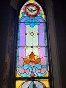 20.5" W X 87.5" H Stained Glass Window