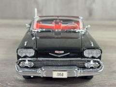 1958 Chevrolet Impala Convertible, Onyx Black, 1/24, Danbury Mint, Certificate Of Title, Limited Edition, #422/5000