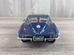 1963 Corvette Sting Ray Z06, Blue, 1/24, Franklin Mint Precision Models, Certificate, Limited Edition, #1466/3000, Outer Shipping Box