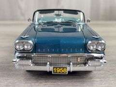 1958 Pontiac Bonneville Convertible, Mallard Turquoise/Marlin Turquoise, 1/24, Danbury Mint, Certificate Of Title