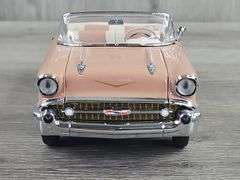 1957 Chevrolet Bel Air Convertible, Canyon Coral, 1/24, Franklin Mint Precision Models, Limited Edition, #1195/1500, No Box