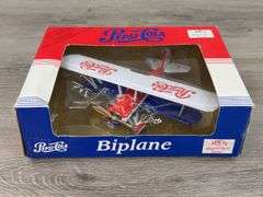 Pepsi-Cola Biplane, 9", Arch Inc. Flying Time Series, Collector Edition