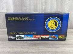 1958 Plymouth Belvedere Convertible, Teal, 1/24, Franklin Mint Precision Models, Certificate Of Authenticity, Limited Edition, #253/2500, Collector Portfolio, Outer Shipping Box