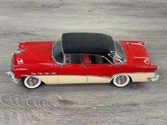 1956 Buick Roadmaster Riveria 4-Door Hardtop, Seminole Red/Cameo Beige, 1/24, Danbury Mint, Certificate Of Title