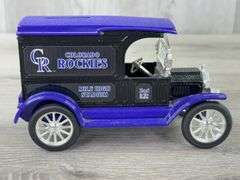 Ford Model T Colorado Rockies Delivery Van Bank, 1/25, Ertl, 2nd In A Series, 1994, Missing Key