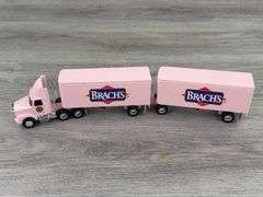 WhiteGMC Aero Conventional Brachs Tractor Trailer W/Pup Trailers, 1/64, Ertl