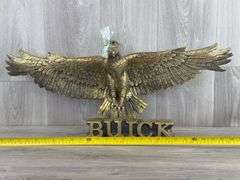 Buick Eagle Wall Hanging, Mounting Bracket Included, 29 1/2”Wx12”H