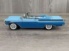 1957 Mercury Montclair Convertible, Pacific Blue/Nantucket Blue, 1/24, Certificate Of Title, Danbury Mint