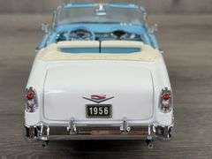1956 Chevrolet Bel Air Convertible, Baby Blue/ White, 1/24, Limited Edition, Vicki's Gifts Exclusive 1956 Chevrolet 3 Car Set, Dealer Exclusive, Limited Edition, #534/750, Franklin  Mint Precision Mod