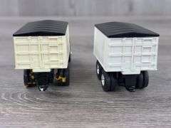 3 Grain Trucks & Pups, 1/64, Ertl, 1 Pup Appears Repainted