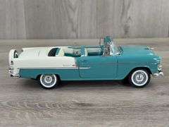1955 Chevrolet Bel Air Convertible, Turquoise/White, 1/24, Danbury Mint, Limited Edition, #141/1000, No Paperwork