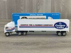 Kenworth K100E Cooper Tire & Rubber Company Locking Coin Bank Tractor Trailer, 1/64, Liberty Classics By SpecCast