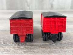 3 Grain Trucks & Pups, 1/64, Ertl, Grain Co. Truck Is Dump