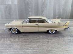 1958 Plymouth Fury Hardtop, Buckskin Beige, 1/24, Danbury Mint, Certificate Of Title