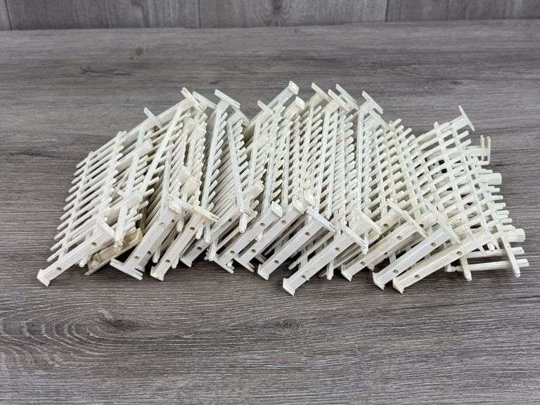 35 Fence Sections, Most 6 1/4” L, Plastic