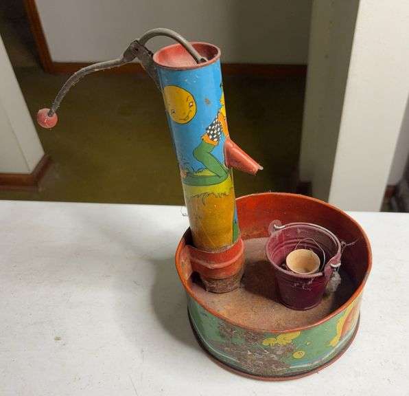Ohio Art Tin Litho Water Pump Toy