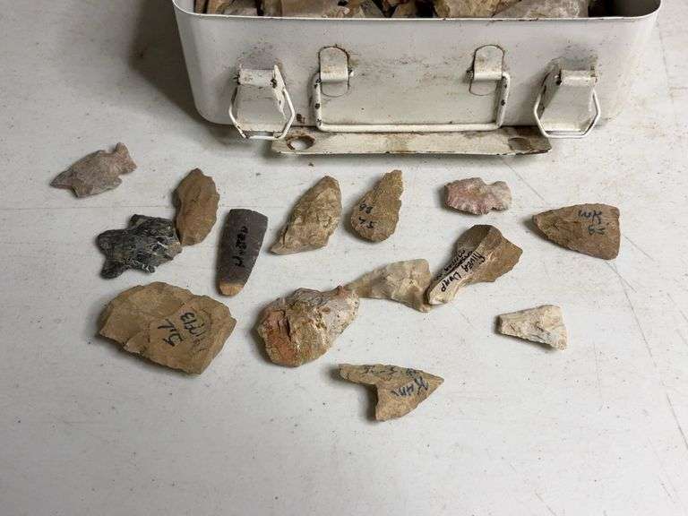 Assorted Rocks and Arrowheads Collection
