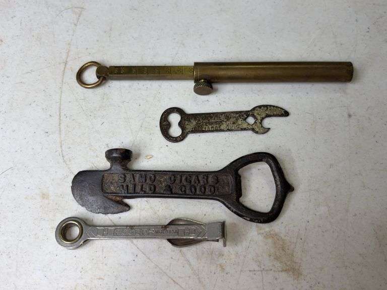 Vintage Bottle Openers and Powder Measuring Tool