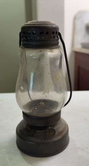 Mini Oil Lantern - Antique Early Ice Skaters Kerosene Oil Lamp Lantern