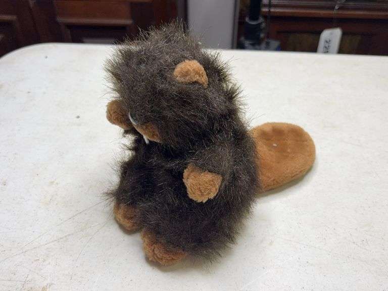 Vintage Ganz Billy Beaver Plush Small Dark Brown