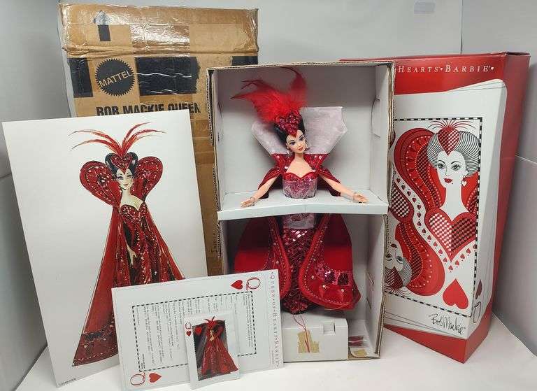 Bob Mackie Queen of Hearts Barbie, NIB