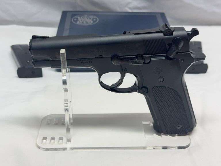 Smith & Wesson Model 59 9MM Semi Auto Pistol, Double Action, Serial# A261105, 4” Barrel, Original Box, 2 Magazines