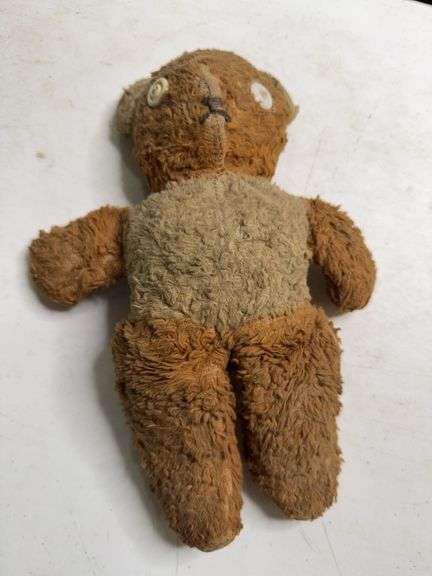 Small Vintage Mohair Teddy Bear With Button Eyes