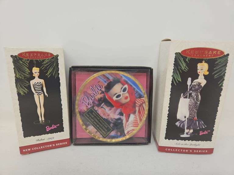 1994 & 1995 Hallmark Barbie Series Ornaments, 1& 2 in series, Barbie Small Collector Plate