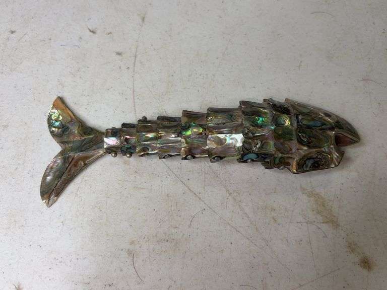 Articulated Mexican Los Castillos Abalone Fish Bottle Opener