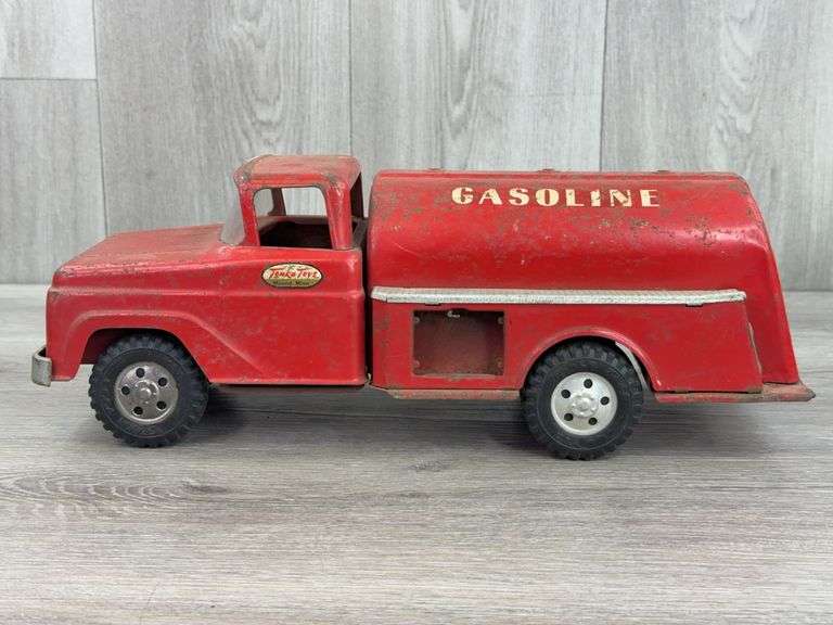 Tonka Toys Gasoline Tanker Truck, 15”L, Missing Parts