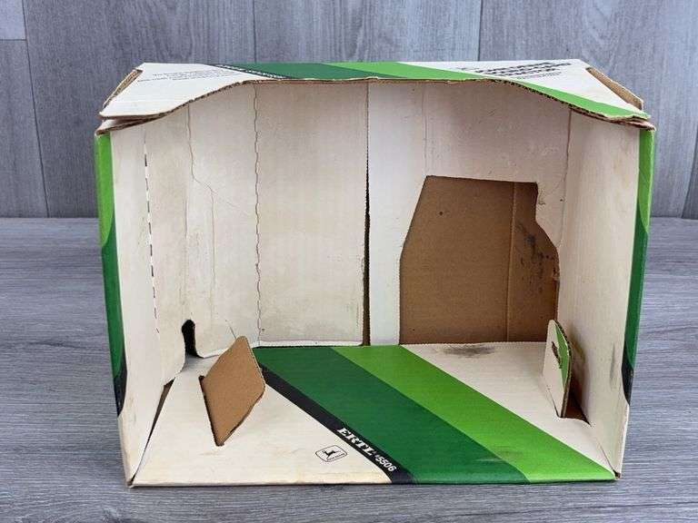 John Deere Sound-Gard-Stock #5506 & Bale Throw Wagon-Stock #522 Empty Boxes, 1/16, Ertl