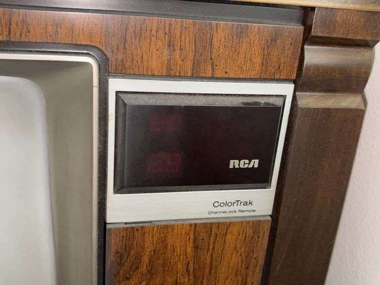 RCA ColorTrack Console Television and Two Tier Accent Table