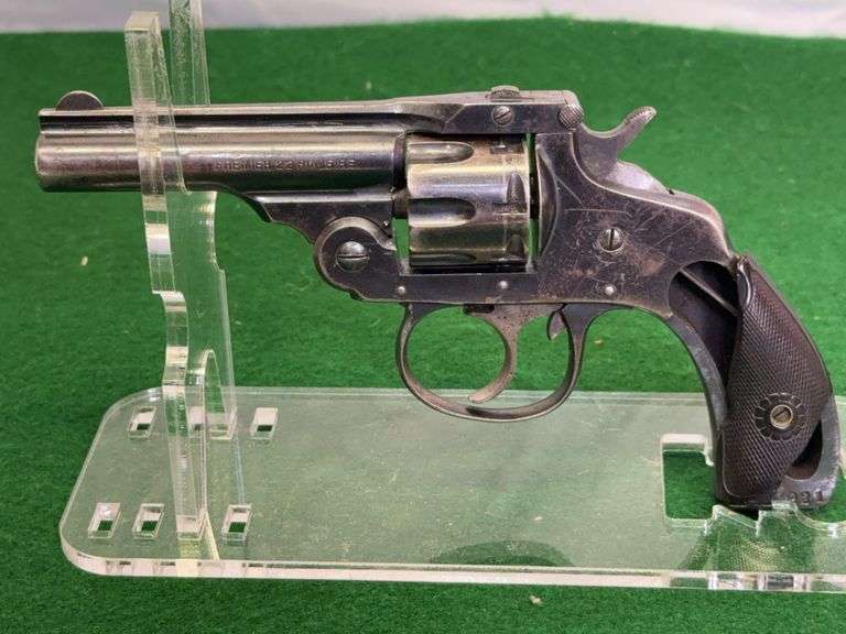 H&R Premier .22 Rimfire Single Action Revolver, Serial# 921, 3” Barrel, Leather Holster, Grips Are Broken