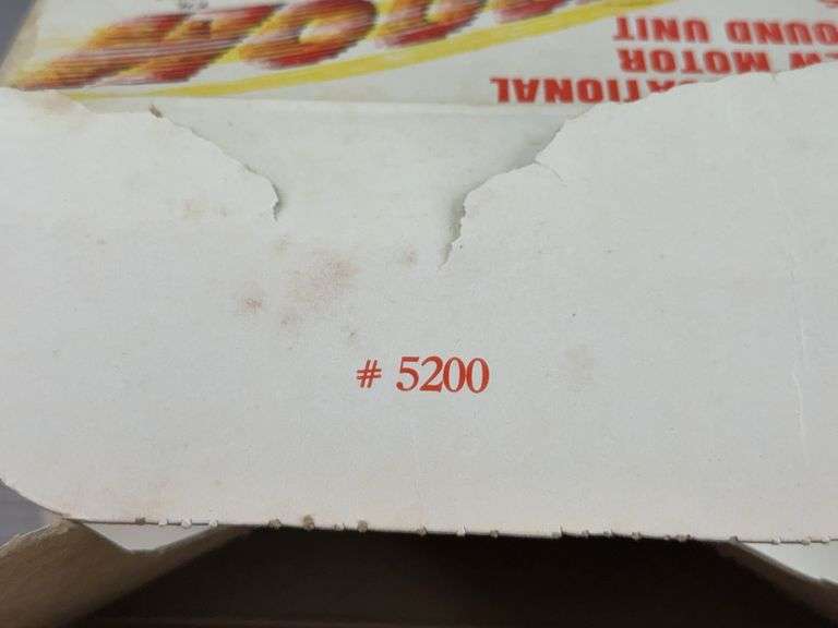 Marx Toys Battery Powered Motor Sound Unit, 8”H, Original Box-Torn End Flaps, Clean Battery Compartment, Mounting Hardware Included