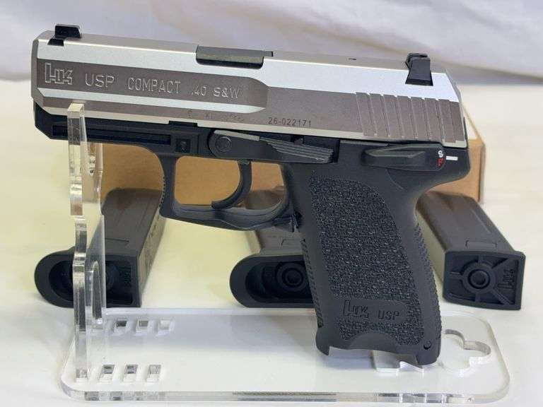 HK .40 S&W Compact Semi Auto Pistol, Serial #26-022171, 3 1/2” Barrel, 3 Magazines, Original Box, Heckler & Koch, Inc.