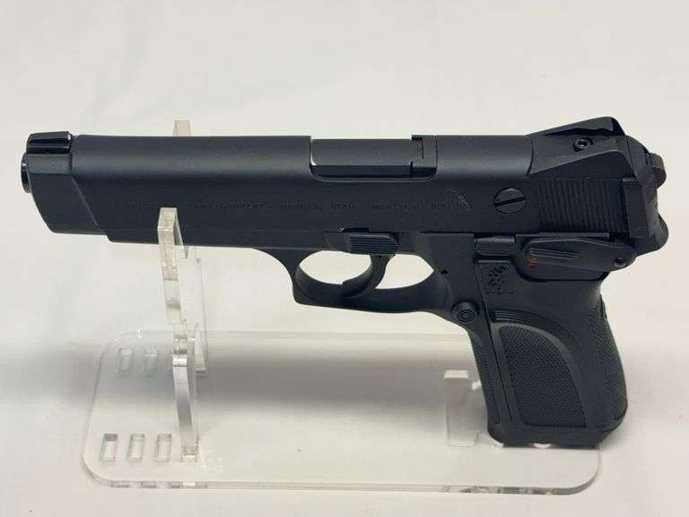 Browning 9MM Semi Auto Pistol, Double Action, Serial #945NW07414, 4 1/2” Barrel, Original Plastic Case