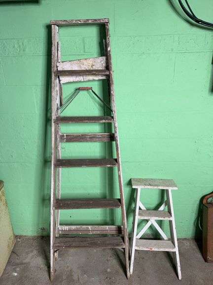 Native Ladder Rustic Primitive Wood Ladders - United Edge Real Estate & Auction