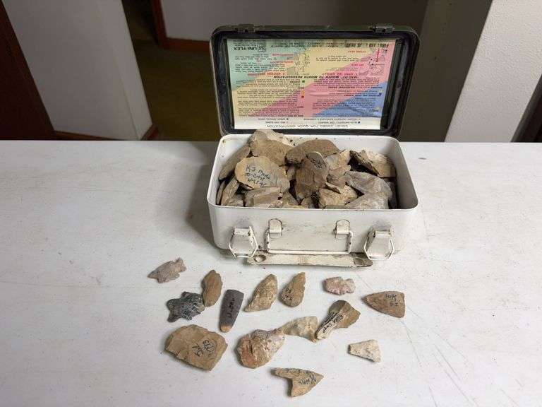 Assorted Rocks and Arrowheads Collection